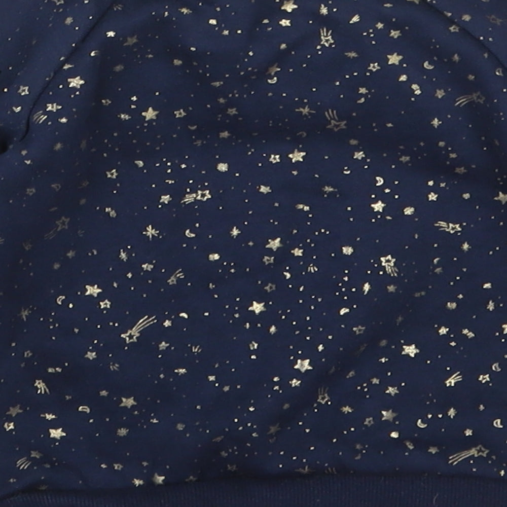 Primark Girls Blue Geometric  Pullover Jumper Size 12-18 Months