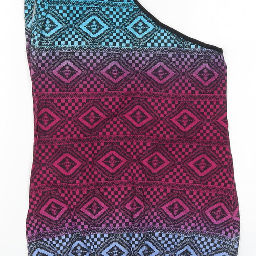 Denim Co Womens Multicoloured Geometric  Basic T-Shirt Size 10