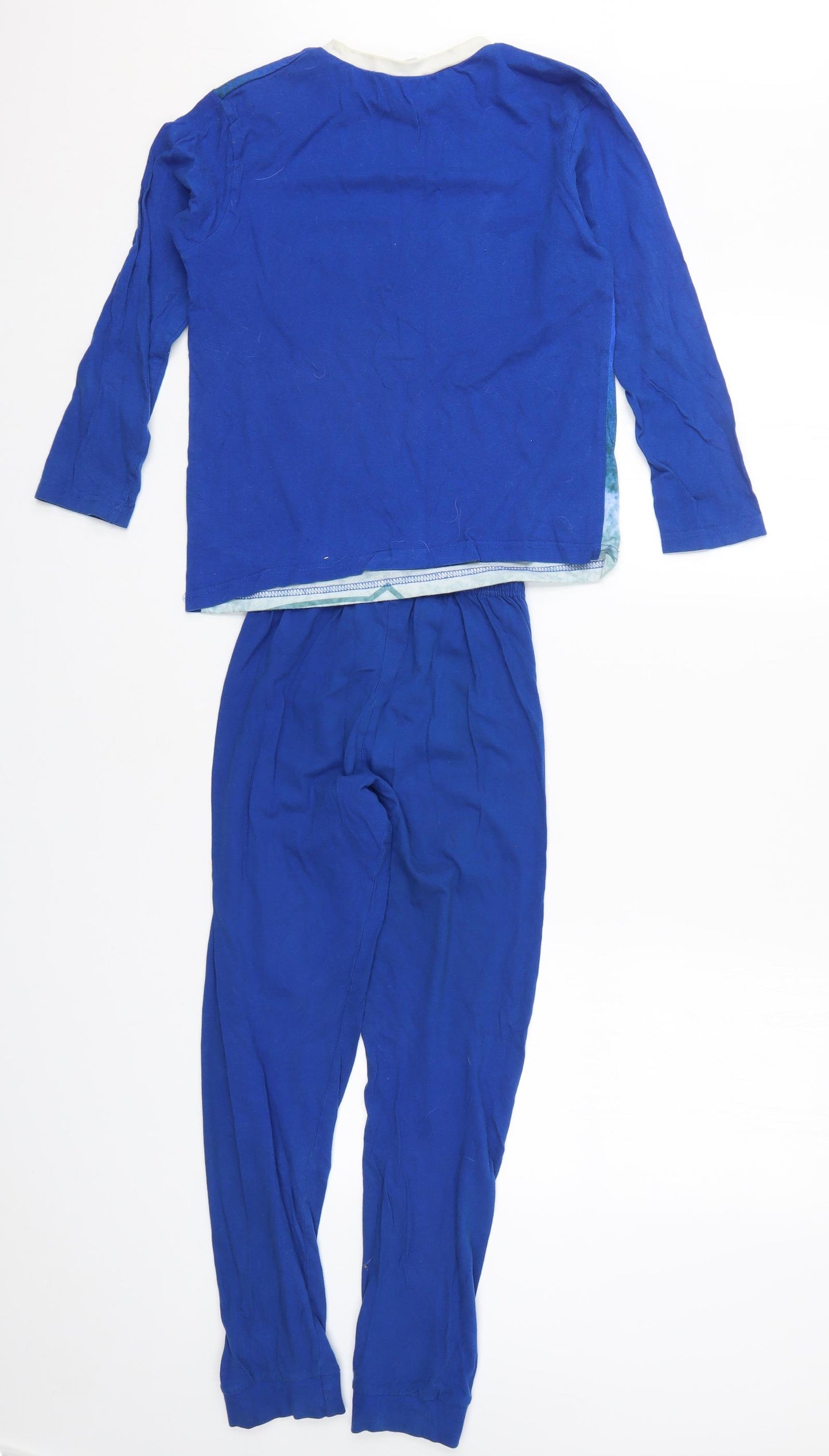 Preworn Boys Blue Solid   Pyjama Set Size 9-10 Years  - Everton