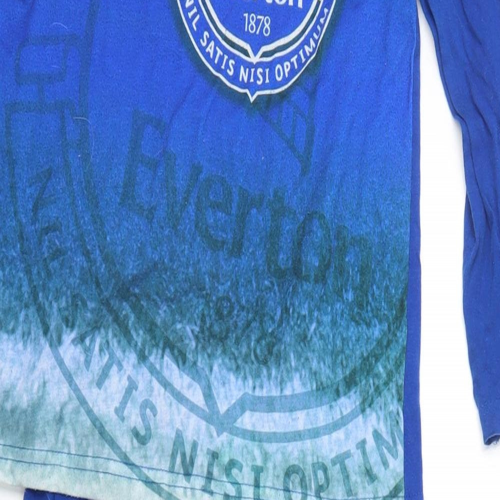 Preworn Boys Blue Solid   Pyjama Set Size 9-10 Years  - Everton