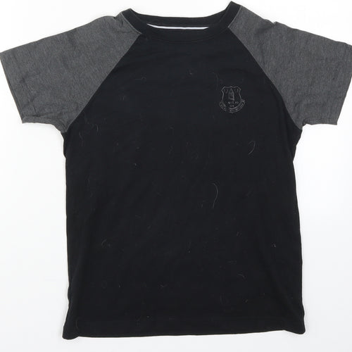 Preworn Boys Black   Basic T-Shirt Size 8-9 Years  - Everton