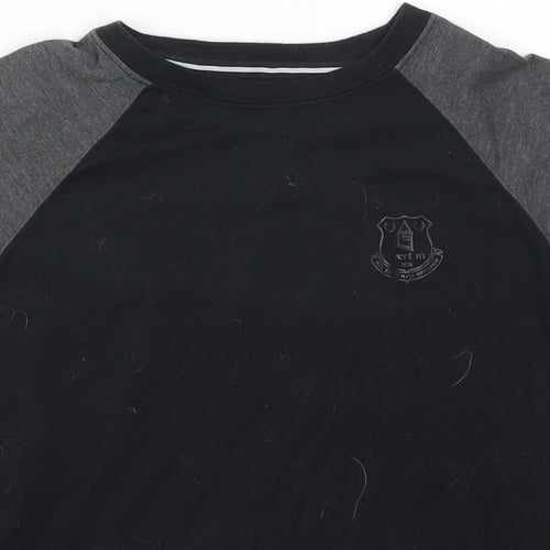 Preworn Boys Black   Basic T-Shirt Size 8-9 Years  - Everton