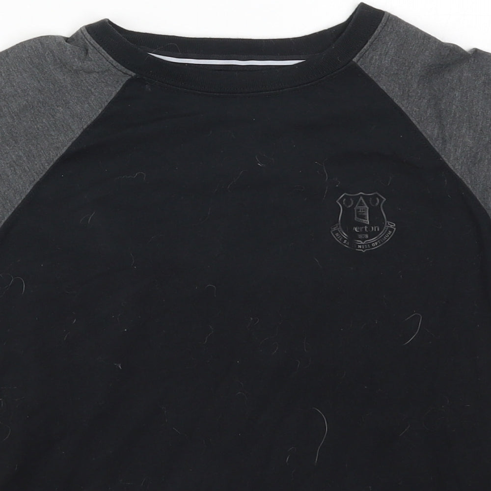Preworn Boys Black   Basic T-Shirt Size 8-9 Years  - Everton