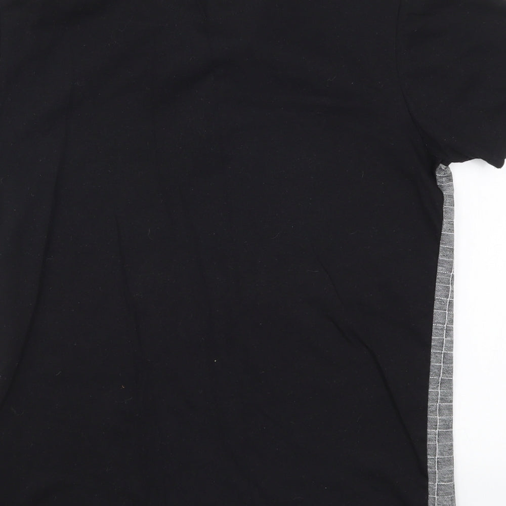 Matalan Mens Grey Check   Polo Size S