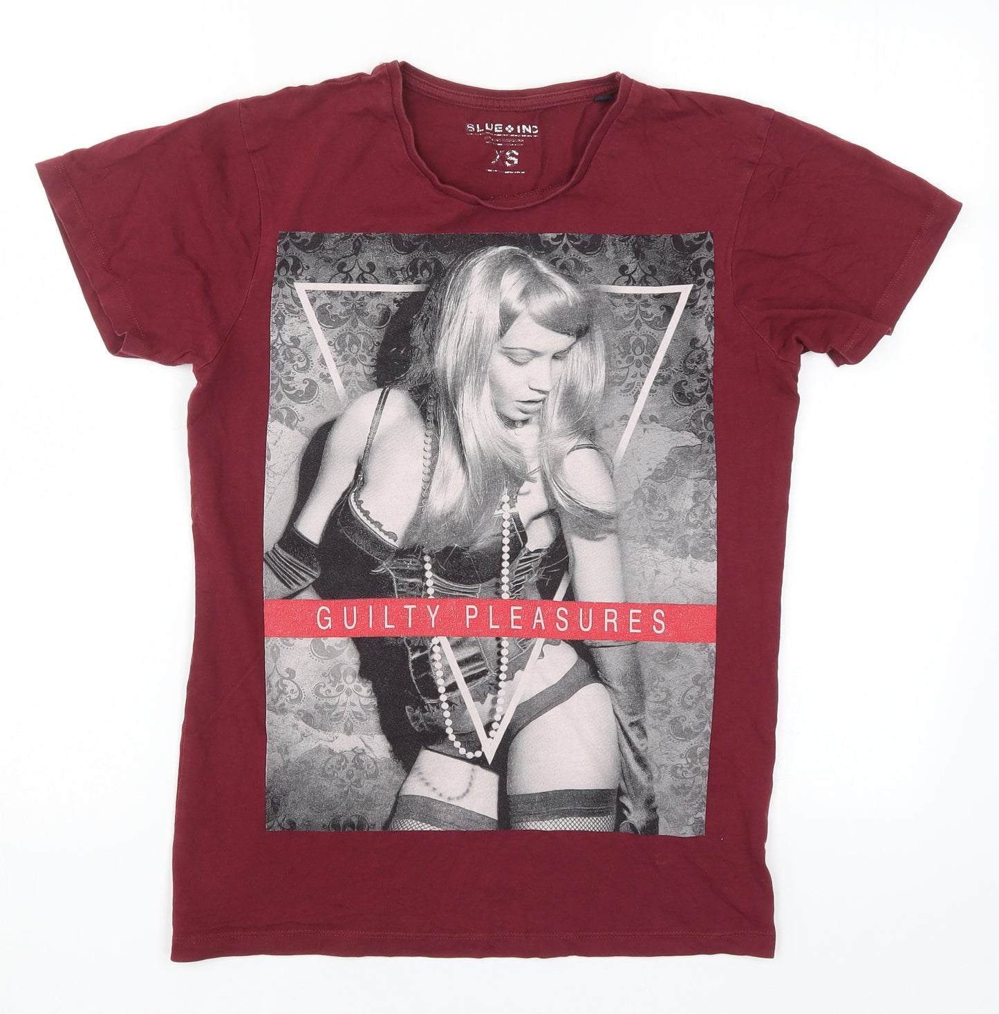 Blue Inc Mens Red    T-Shirt Size XS  - Guilty Pleasures