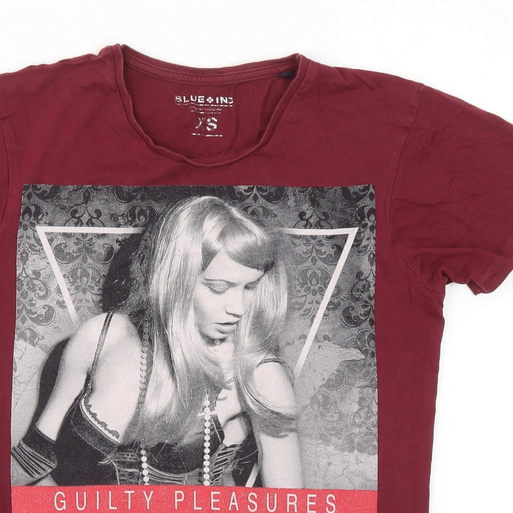 Blue Inc Mens Red    T-Shirt Size XS  - Guilty Pleasures