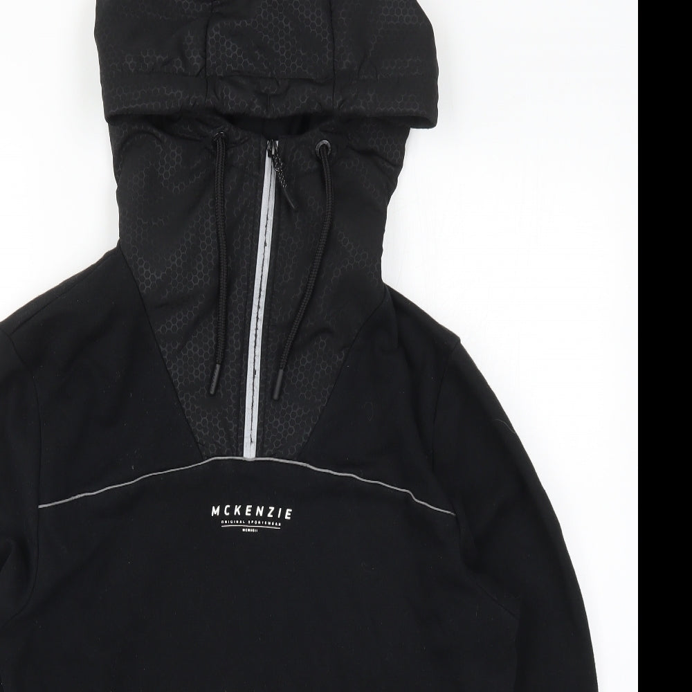 McKenzie Mens Black   Pullover Hoodie Size M