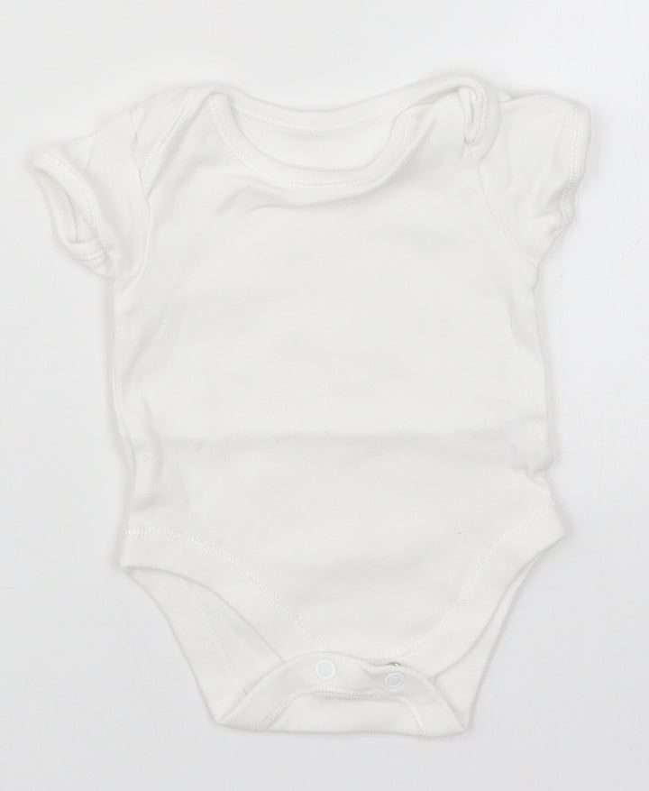 George Baby White Babygrow One-Piece Size 0-3 Months