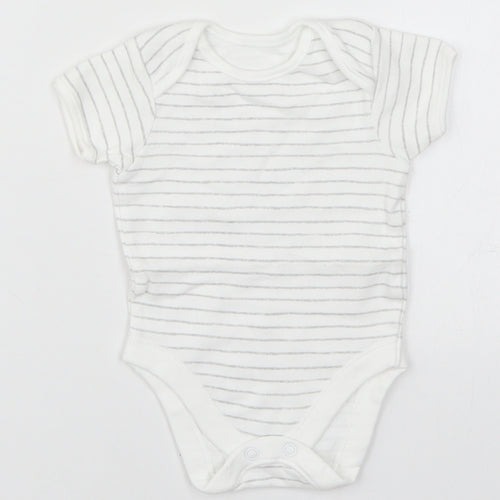 George Baby White Striped  Babygrow One-Piece Size 0-3 Months