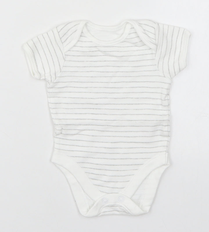 George Baby White Striped  Babygrow One-Piece Size 0-3 Months
