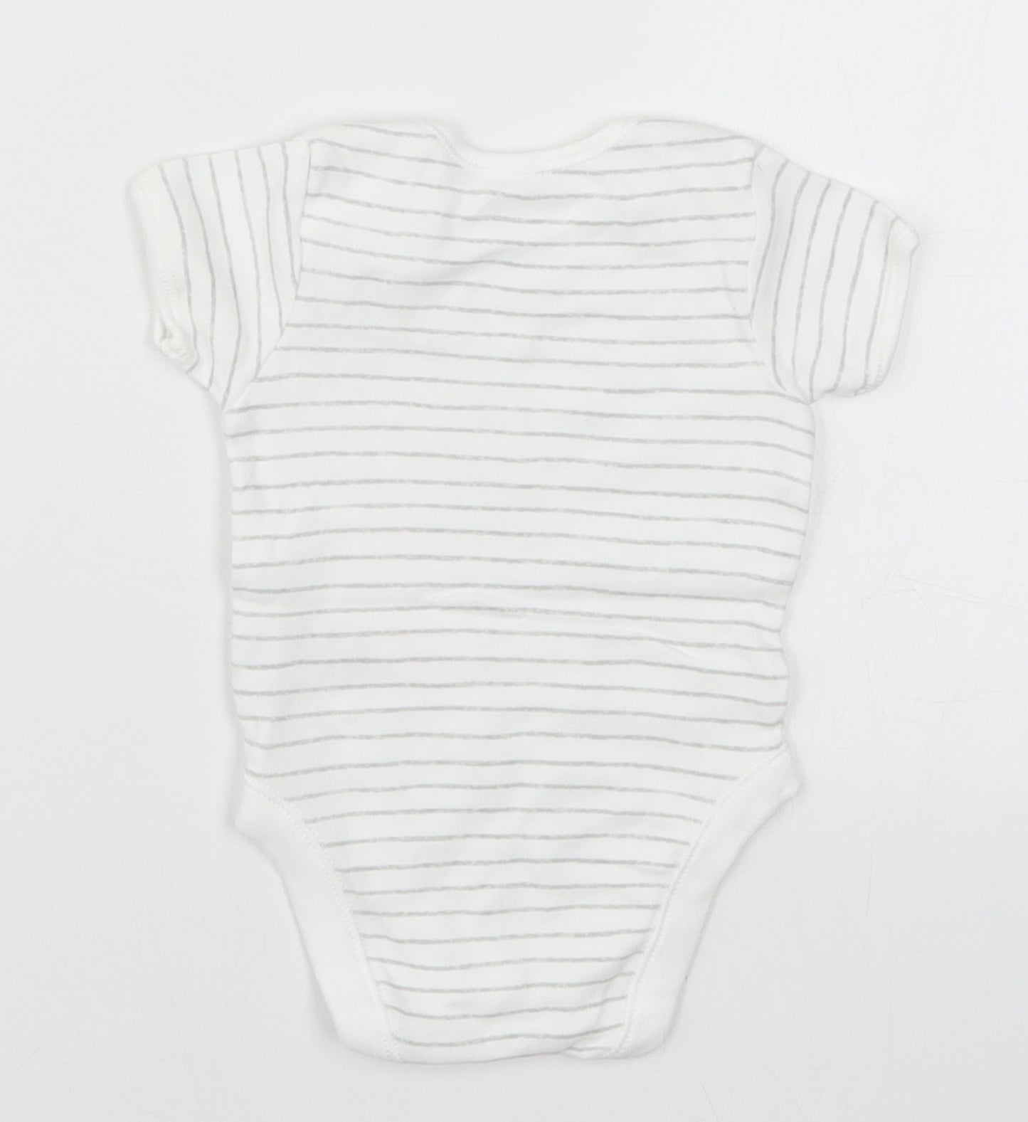 George Baby White Striped  Babygrow One-Piece Size 0-3 Months