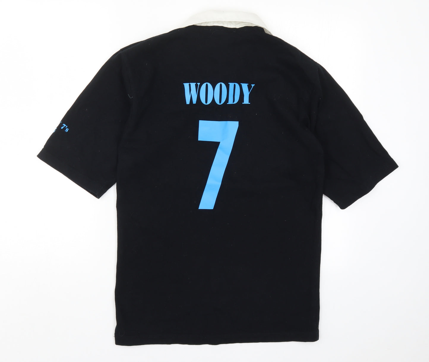 Front Row Mens Black    Polo Size S  - Get Off My Land Woody 7