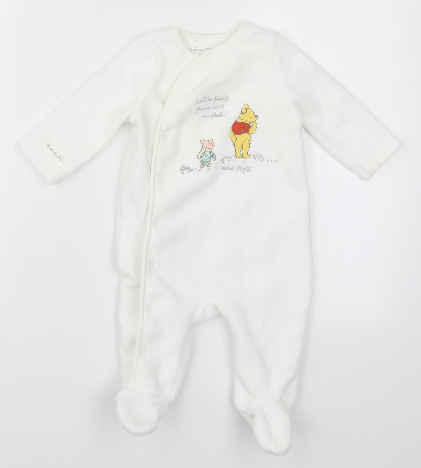 TU Baby White Solid  Cami One Piece Size 3-6 Months  - Winnie the Pooh
