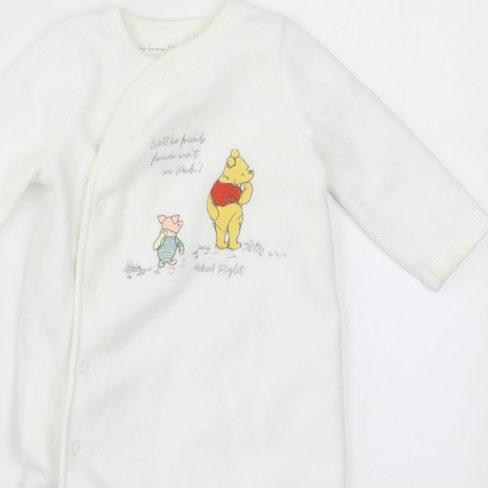 TU Baby White Solid  Cami One Piece Size 3-6 Months  - Winnie the Pooh