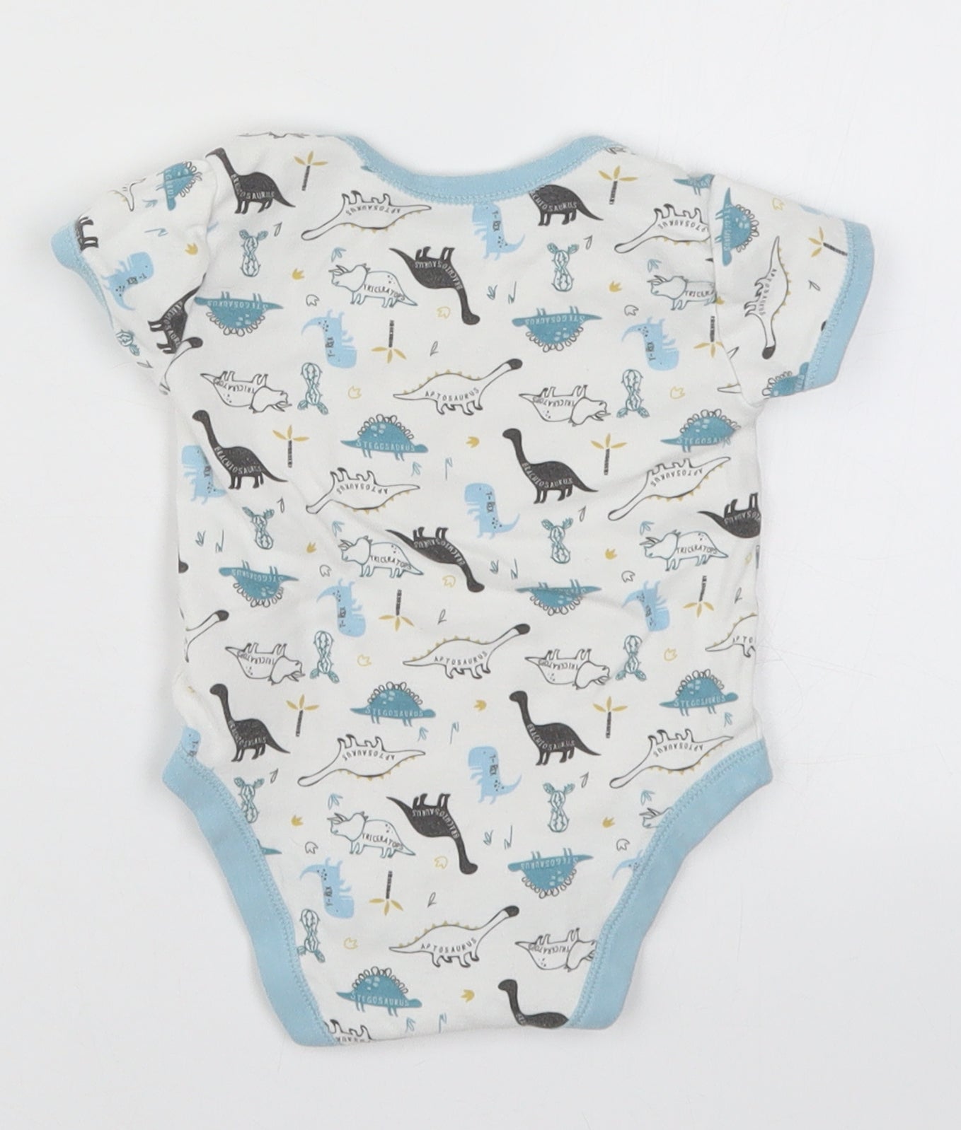 Matalan Baby White   Babygrow One-Piece Size 6-9 Months  - Dinosaurs