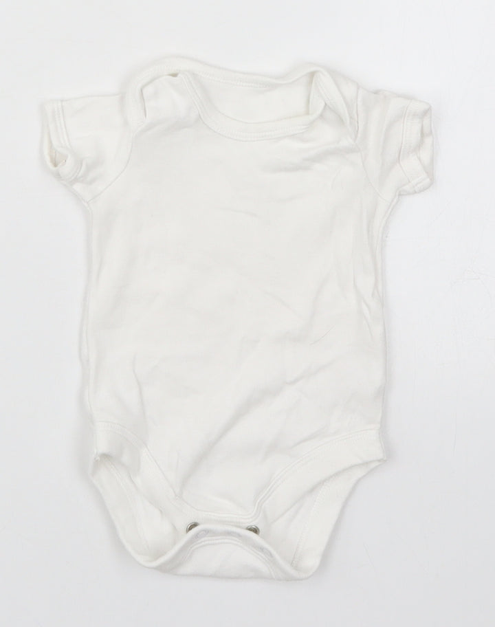 TU Baby White Babygrow One-Piece Size 0-3 Months