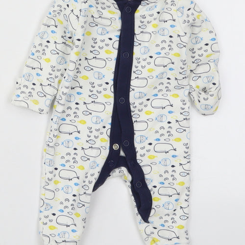 Matalan Baby Multicoloured Geometric  Cami One Piece Size Newborn  - Fish