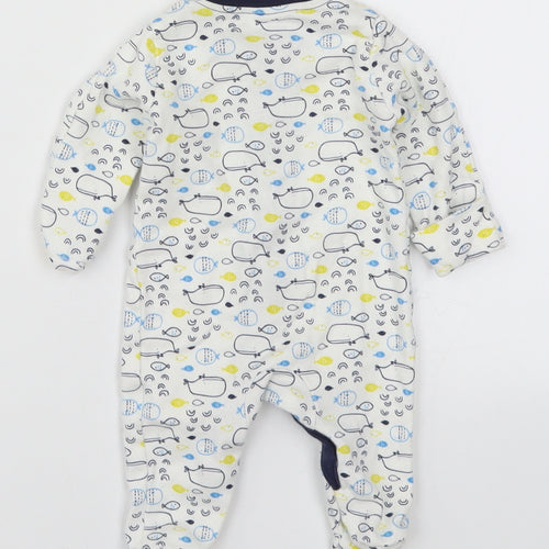 Matalan Baby Multicoloured Geometric  Cami One Piece Size Newborn  - Fish