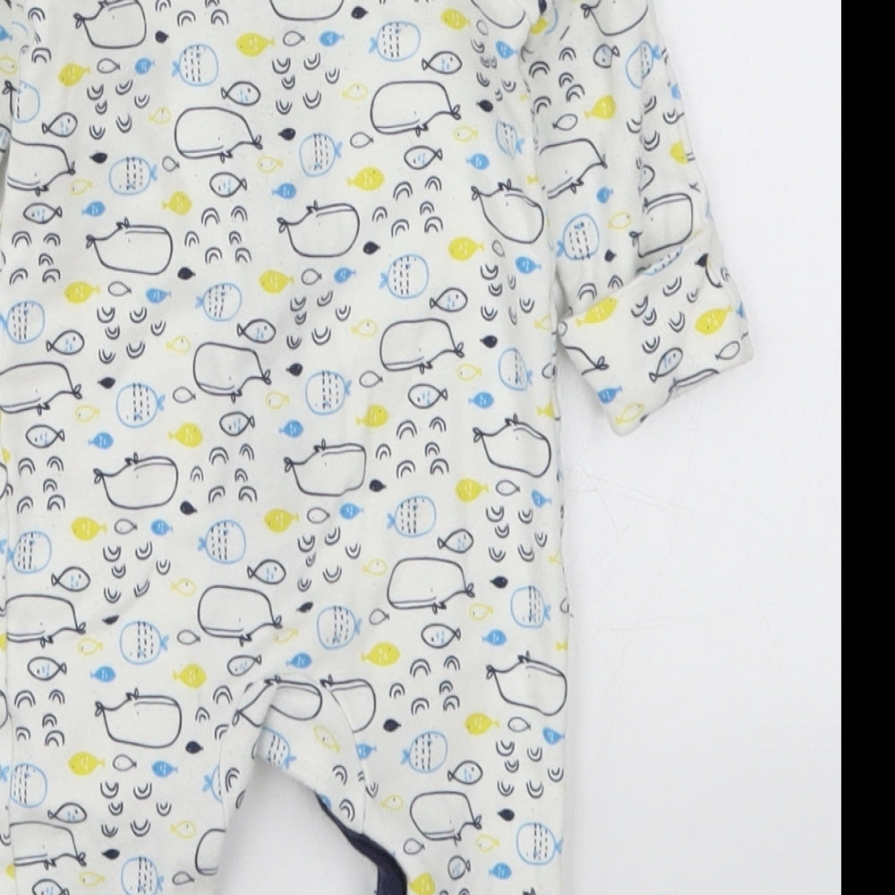 Matalan Baby Multicoloured Geometric  Cami One Piece Size Newborn  - Fish
