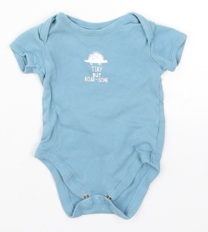 Matalan Baby Blue Babygrow One-Piece Size 6-9 Months - Tiny But Roarsome