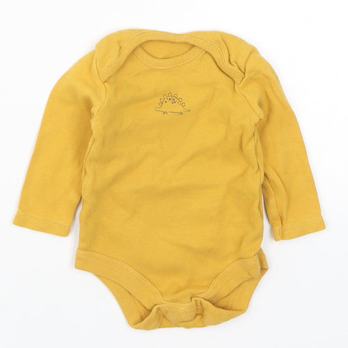 TU Baby Yellow   Babygrow One-Piece Size 0-3 Months  - Dinosaur