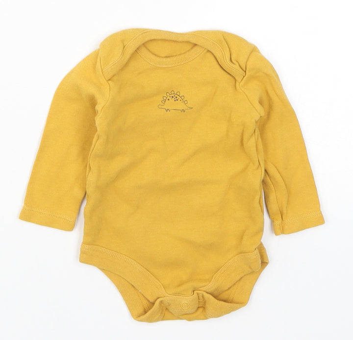TU Baby Yellow   Babygrow One-Piece Size 0-3 Months  - Dinosaur