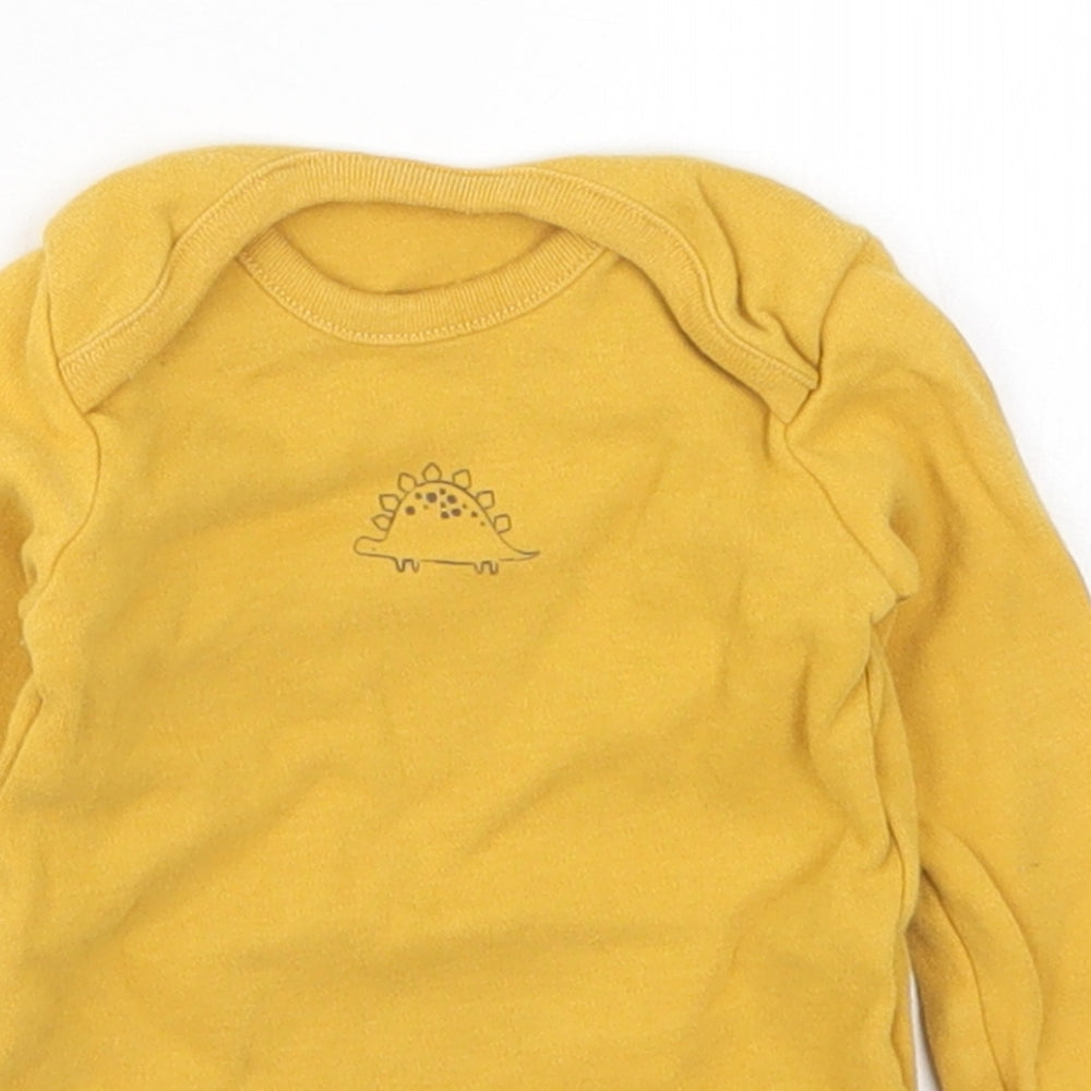 TU Baby Yellow   Babygrow One-Piece Size 0-3 Months  - Dinosaur