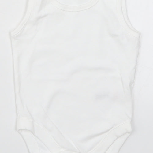 Nutmeg Baby White   Babygrow One-Piece Size 6-9 Months