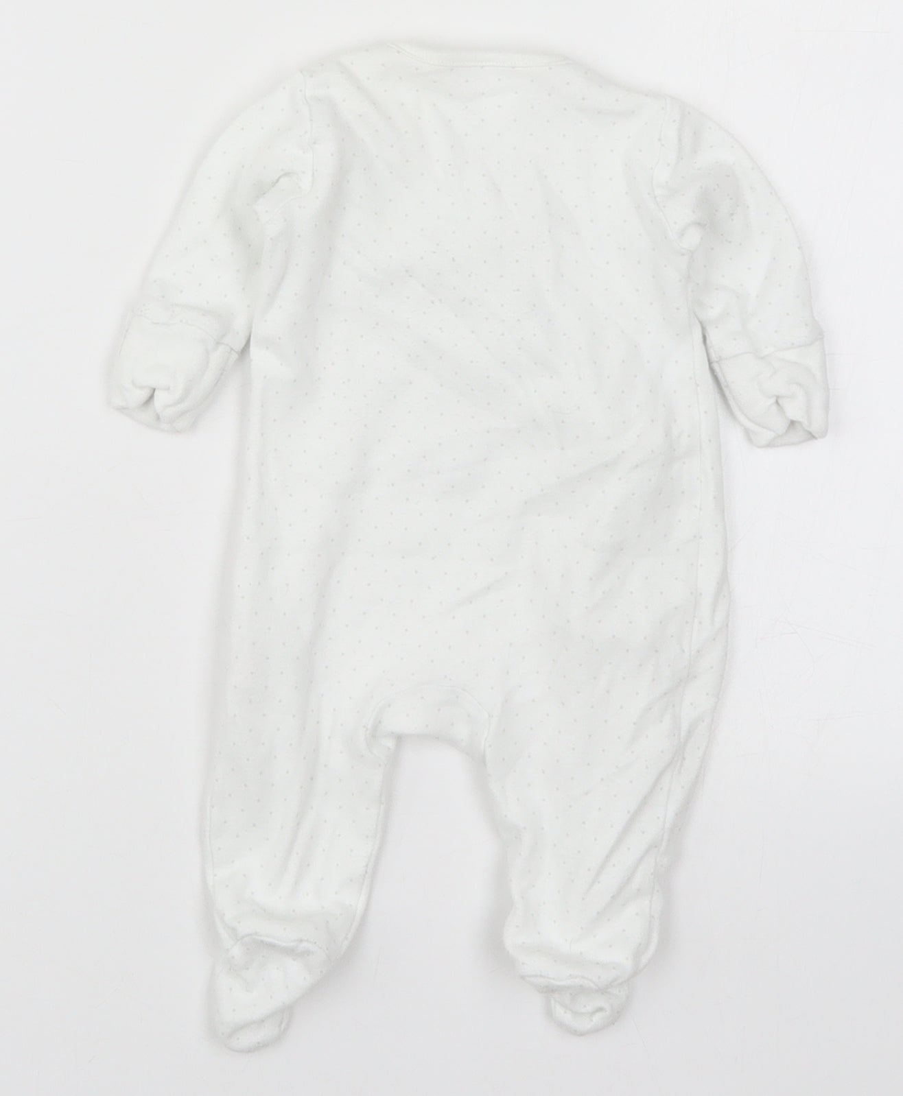 Matalan Baby White Polka Dot  Cami One Piece Size Newborn  - Animals