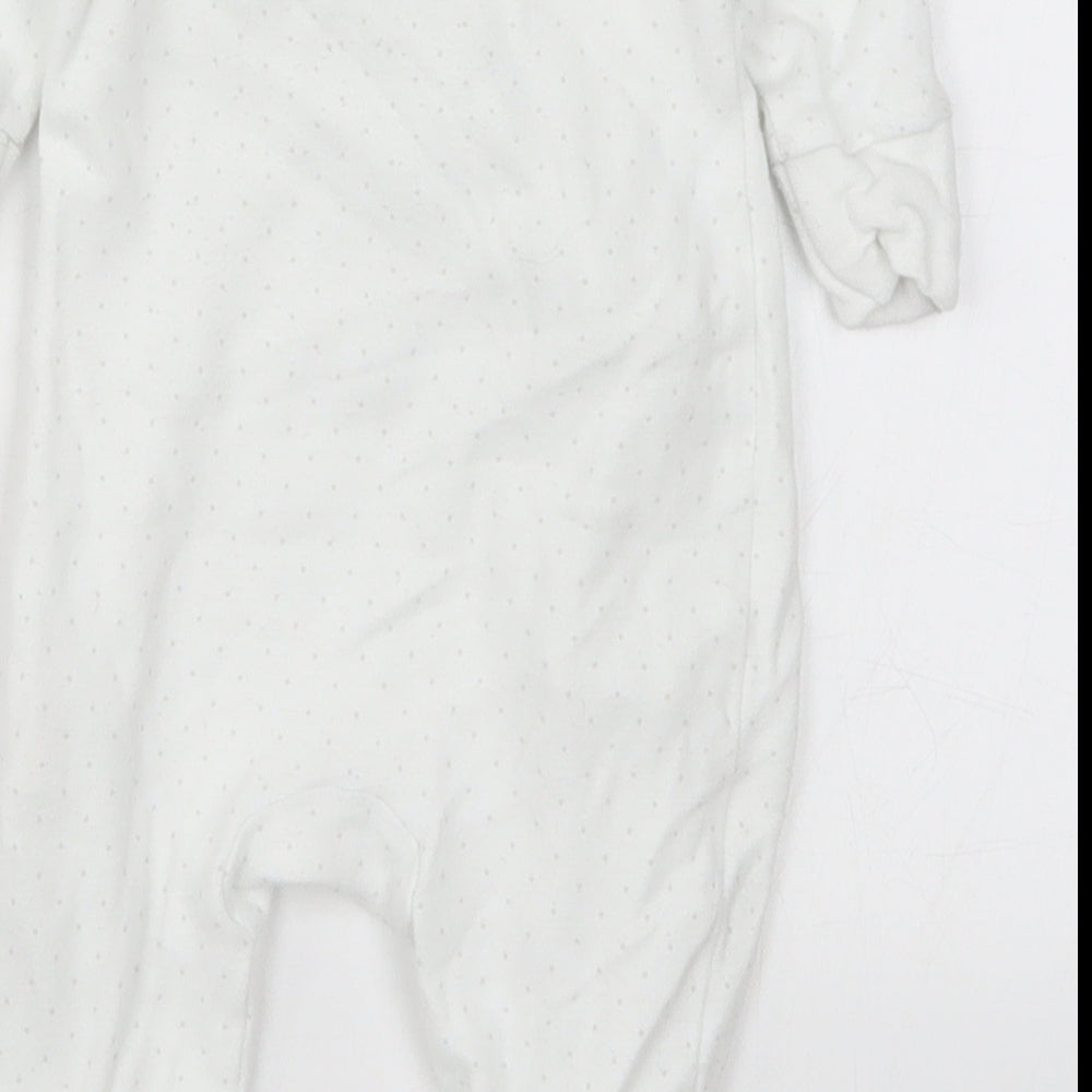 Matalan Baby White Polka Dot  Cami One Piece Size Newborn  - Animals