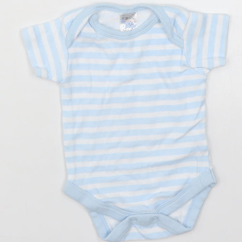 B&M Boys Blue Striped  Babygrow One-Piece Size 3-6 Months