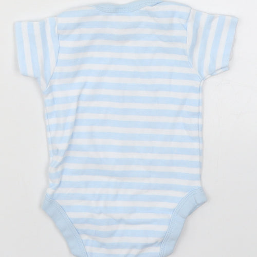 B&M Boys Blue Striped  Babygrow One-Piece Size 3-6 Months