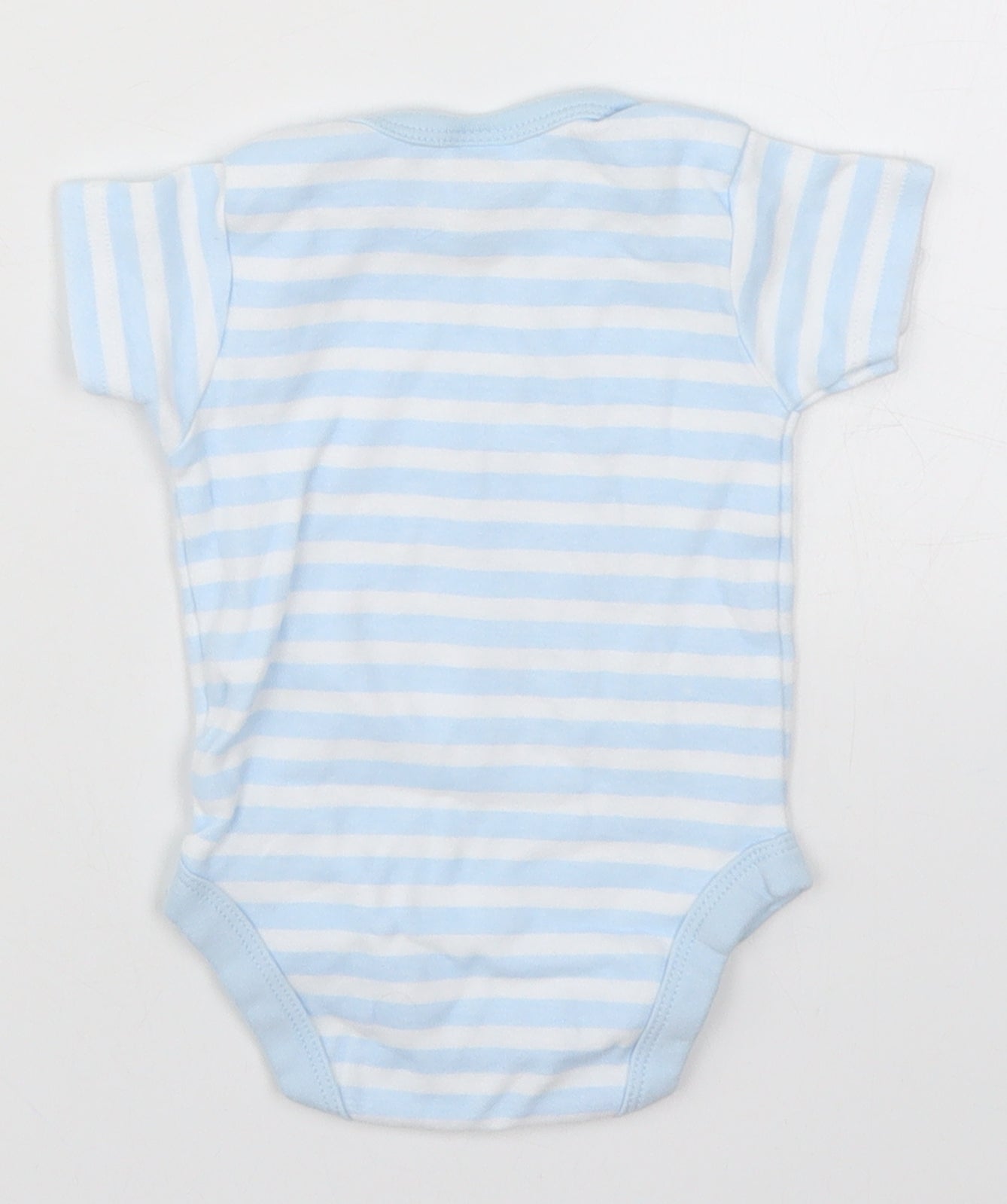 B&M Boys Blue Striped  Babygrow One-Piece Size 3-6 Months