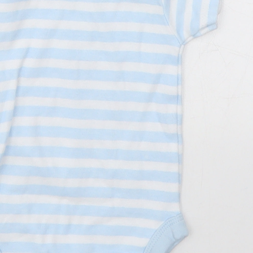 B&M Boys Blue Striped  Babygrow One-Piece Size 3-6 Months