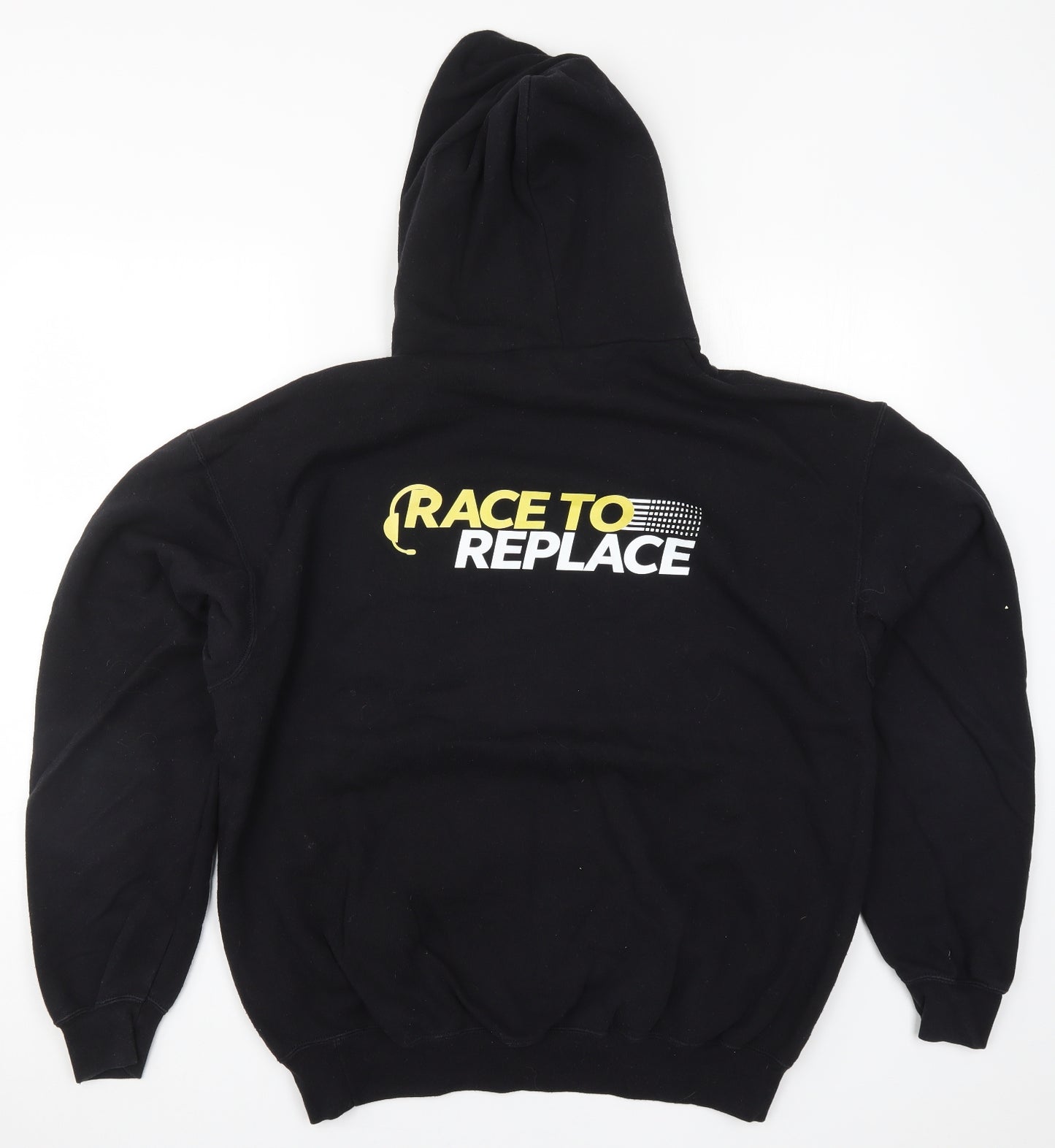 Fruit of the Loom Mens Black   Pullover Hoodie Size XL  - Jabra GN Race to Replace