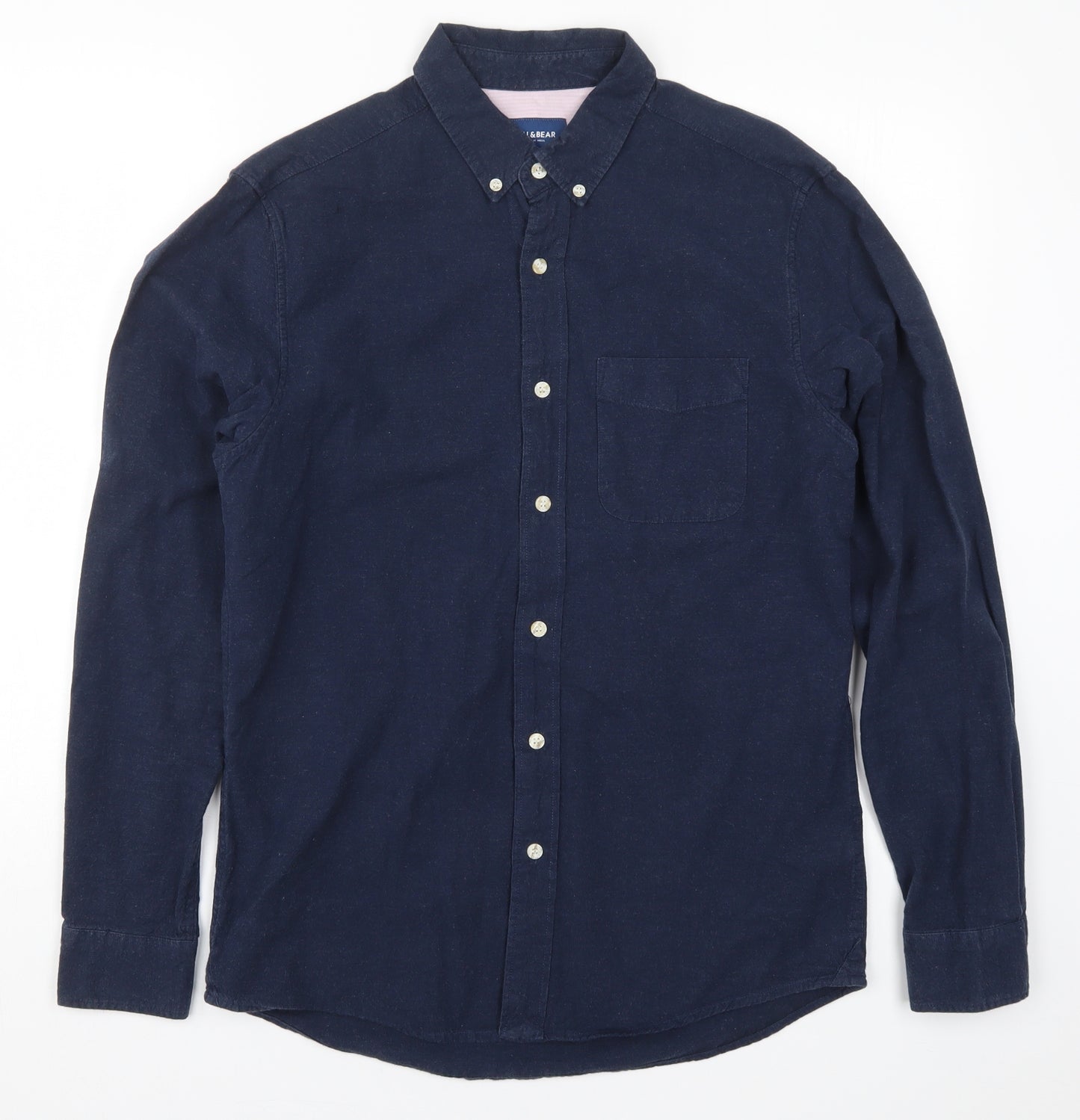 Pull & Bear Mens Blue    Button-Up Size M