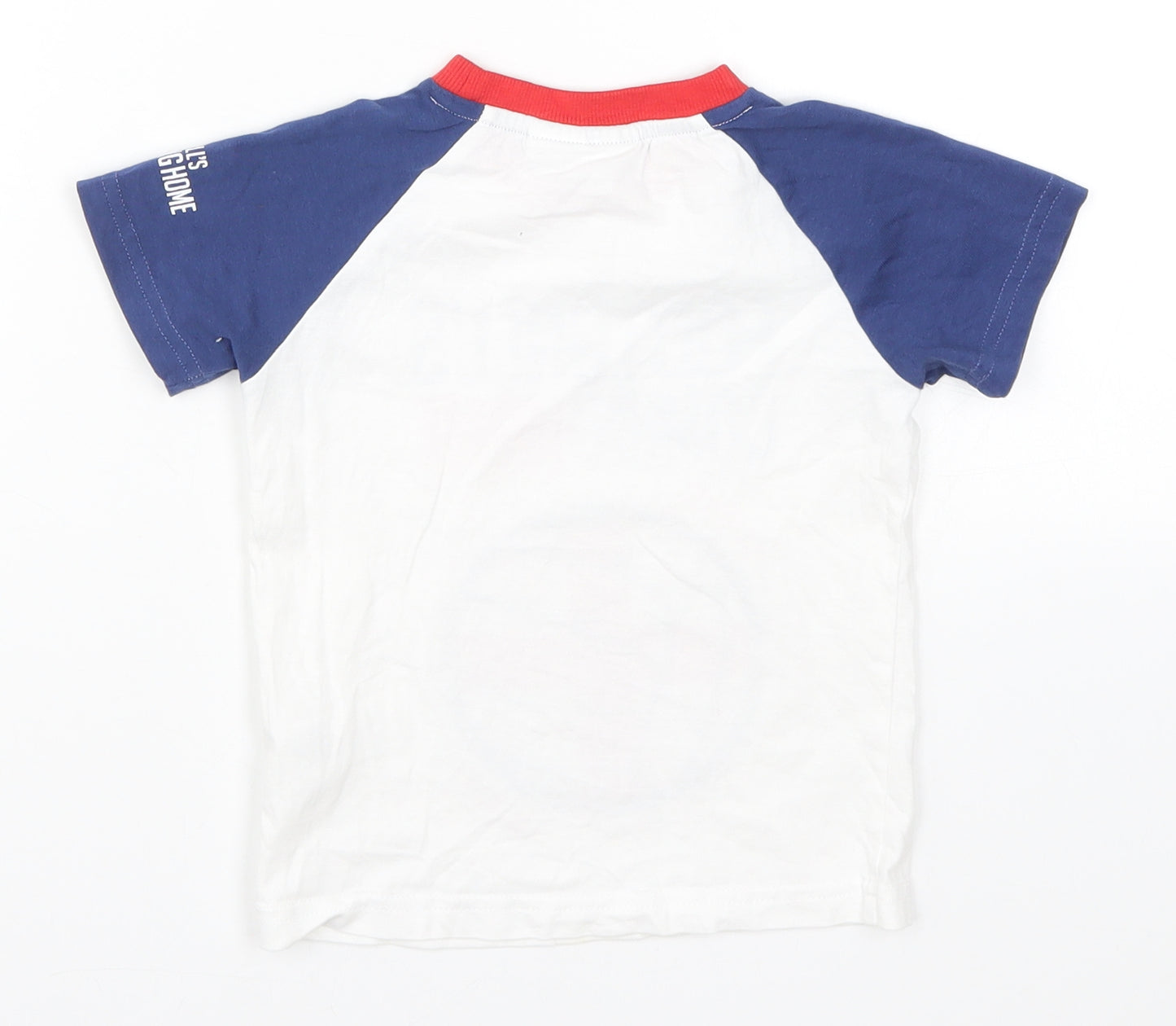 Tesco Boys Multicoloured   Basic T-Shirt Size 18-24 Months  - Footballs Coming Home