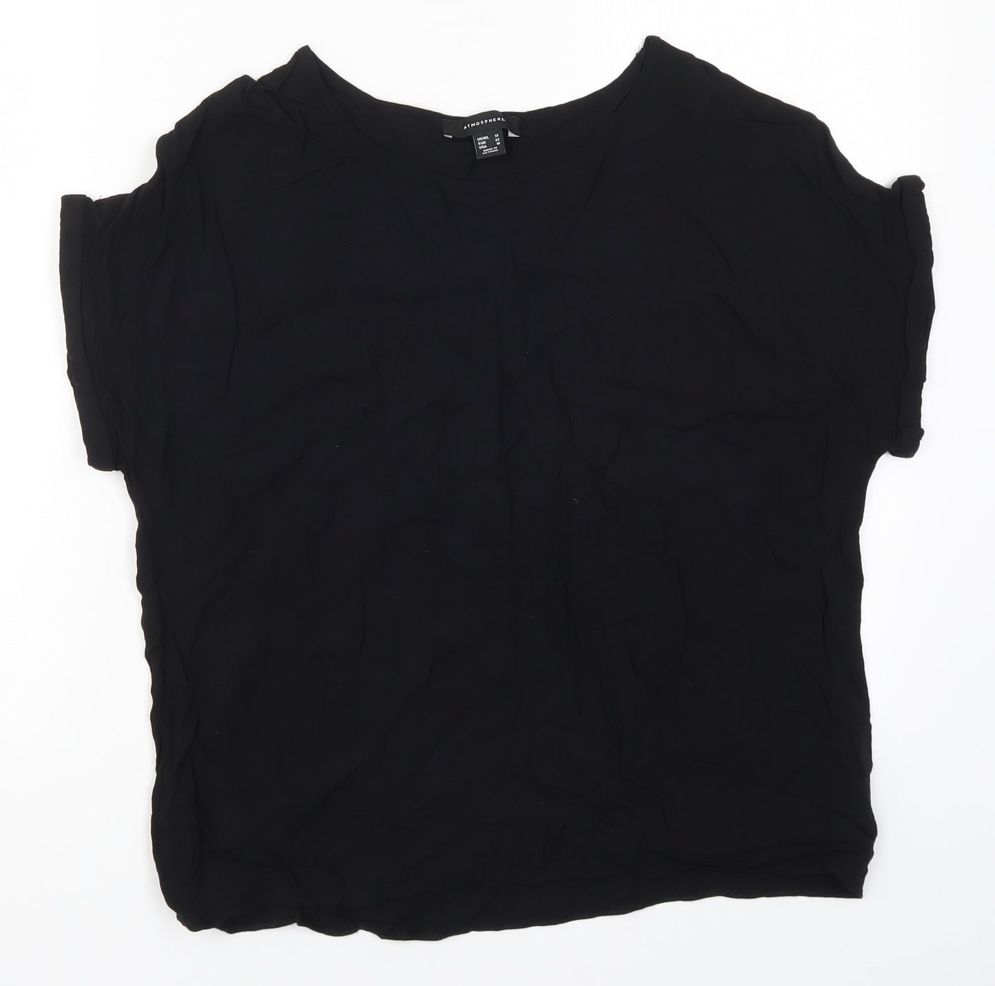 Atmosphere Womens Black   Basic T-Shirt Size 14