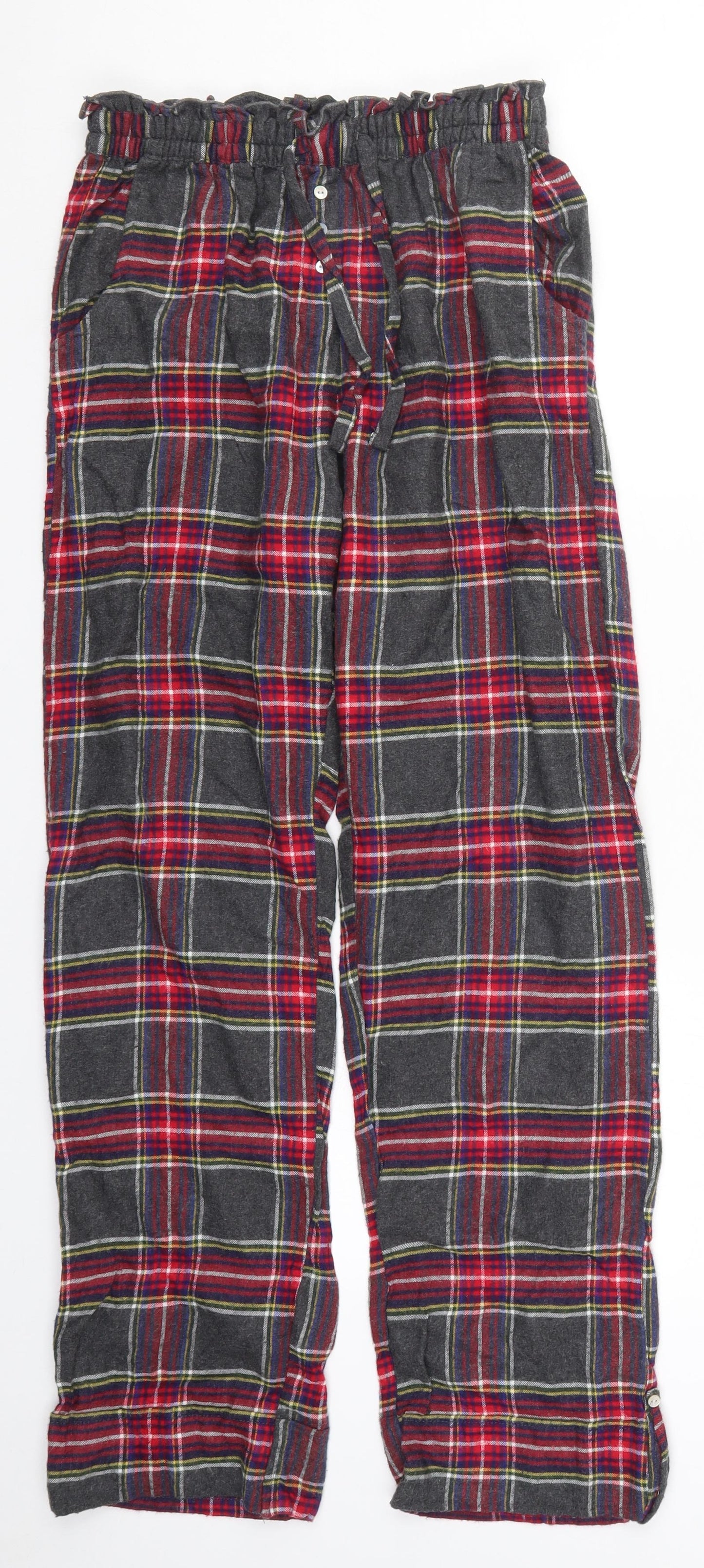 New Look Womens Grey Check  Trousers  Size 8 L30 in - Red Pyjama Pants