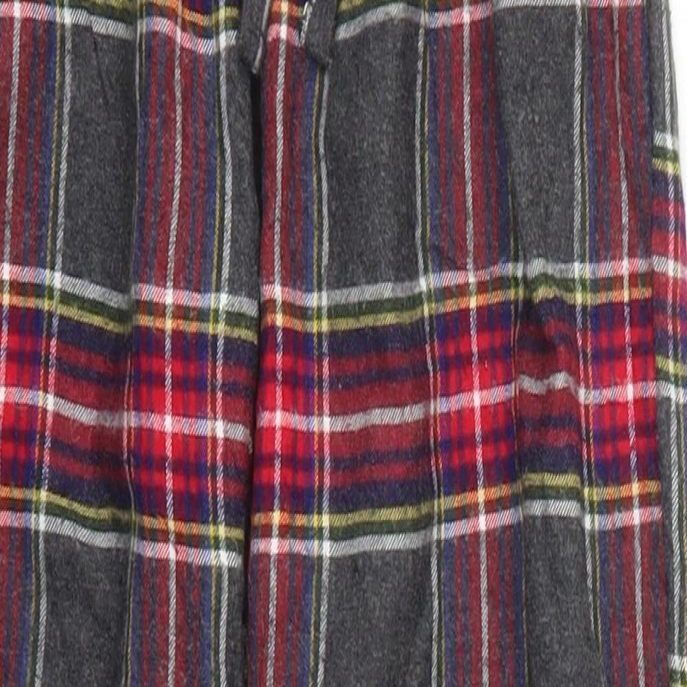 New Look Womens Grey Check  Trousers  Size 8 L30 in - Red Pyjama Pants