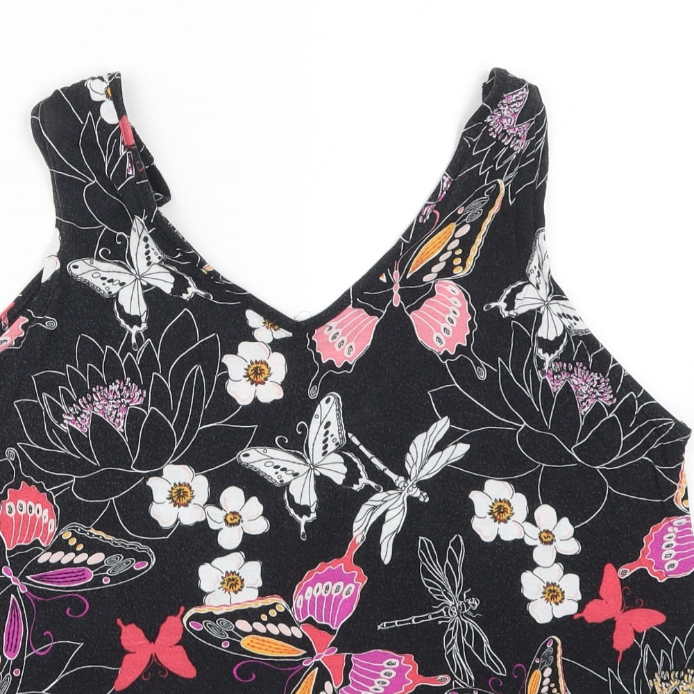 Marks and Spencer Womens Multicoloured   Basic Tank Size 14  - Butterflies
