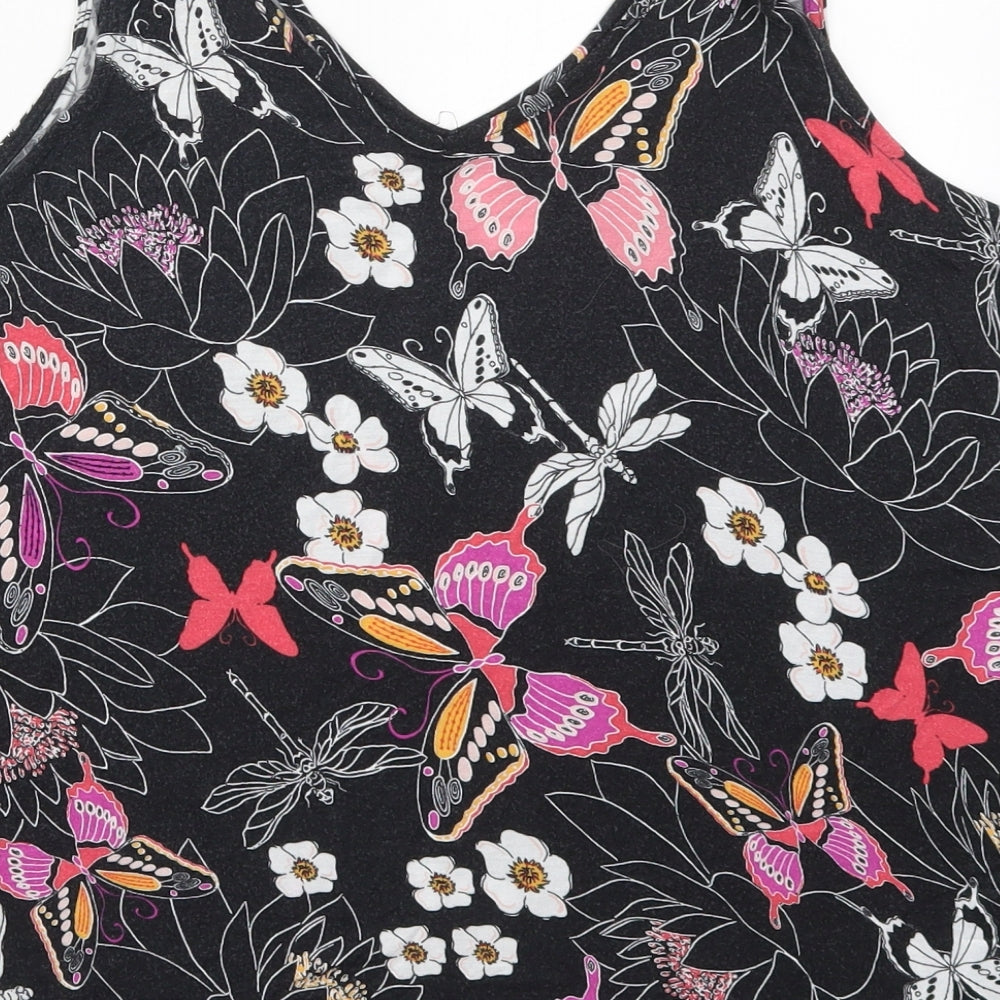 Marks and Spencer Womens Multicoloured   Basic Tank Size 14  - Butterflies