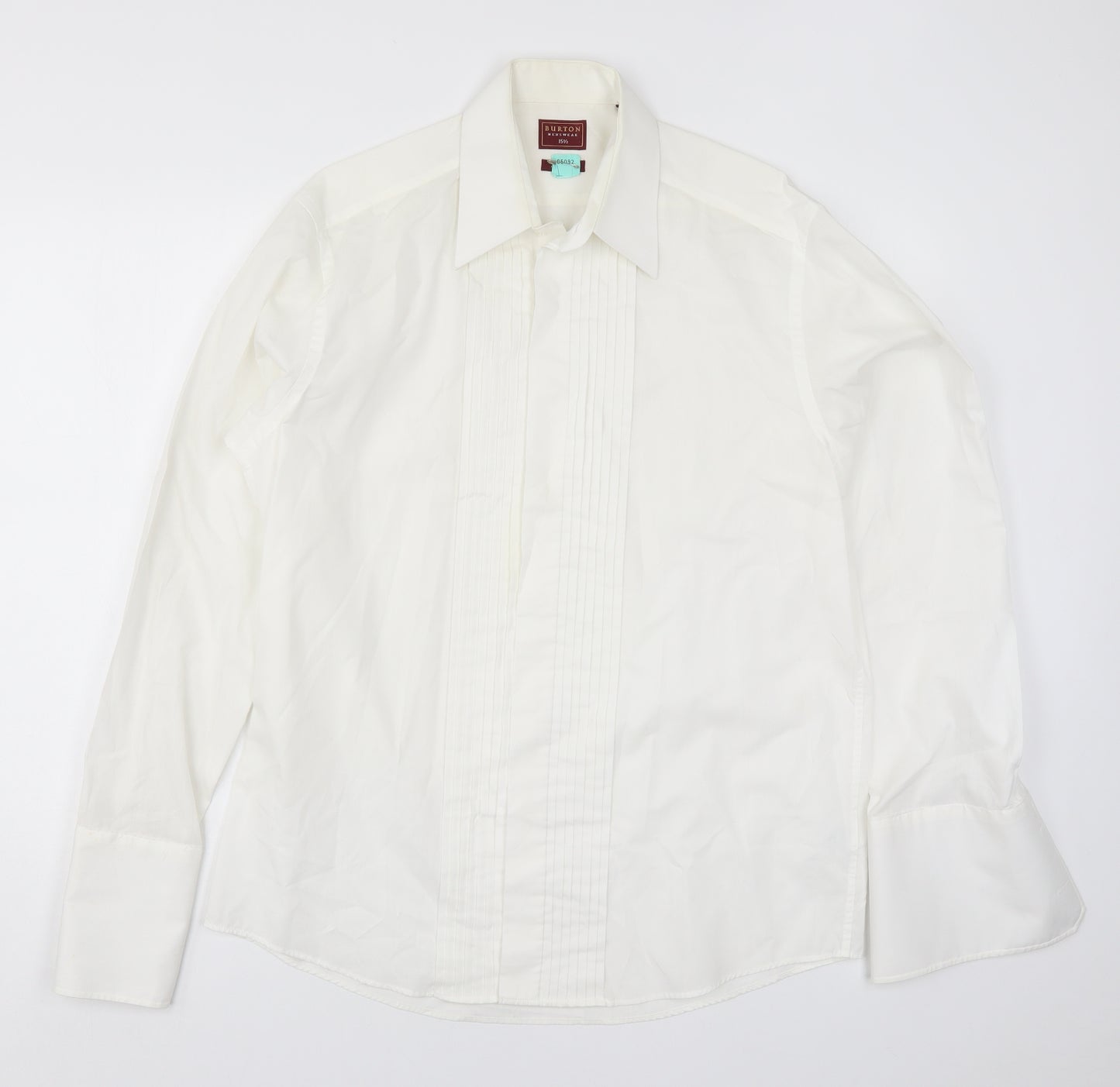 Burton Mens White    Dress Shirt Size 15.5