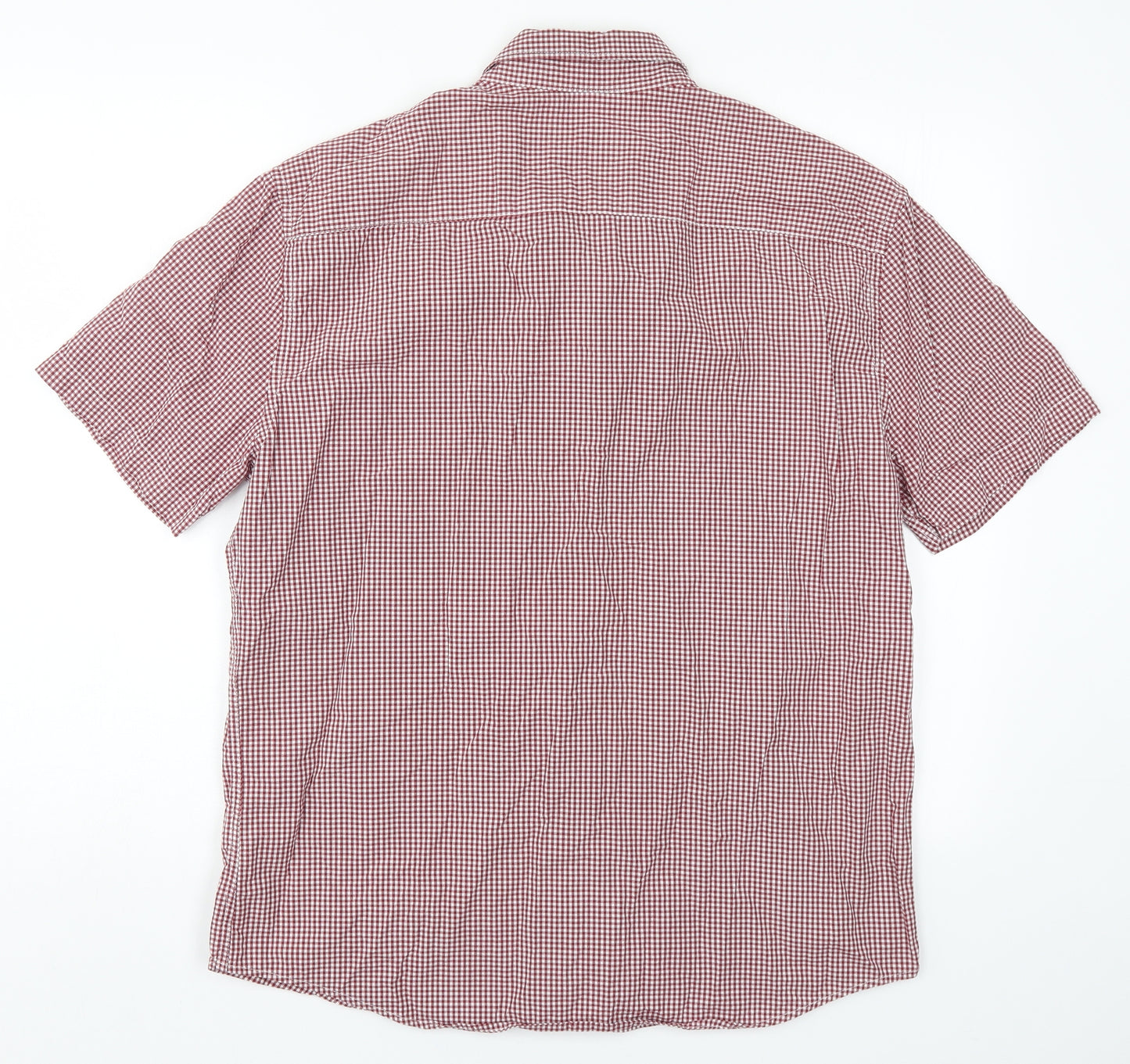 Marks and Spencer Mens Red Check   Button-Up Size L