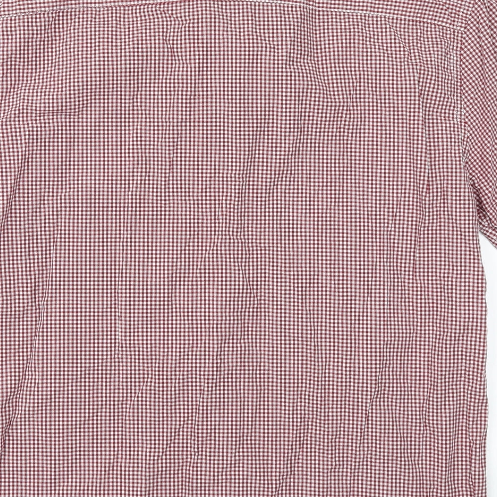 Marks and Spencer Mens Red Check   Button-Up Size L