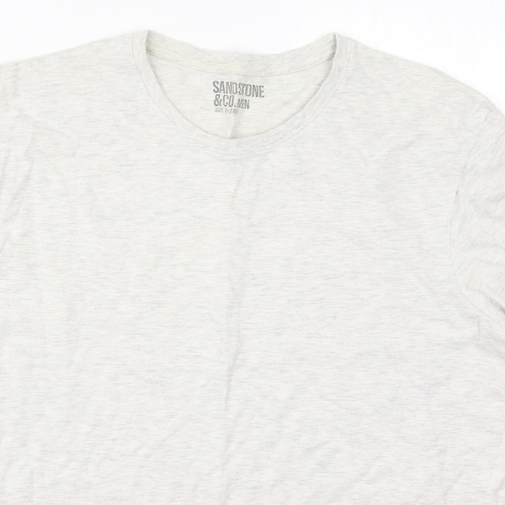 Sandstone & Co Mens Beige    T-Shirt Size XL