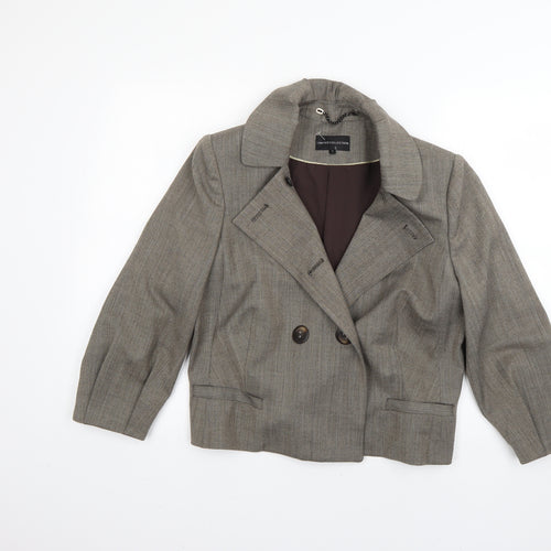 Marks & Spencer Womens Brown Argyle/Diamond  Overcoat Coat Size 16