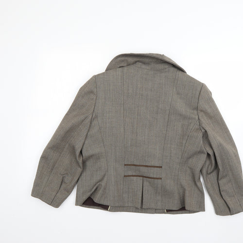 Marks & Spencer Womens Brown Argyle/Diamond  Overcoat Coat Size 16