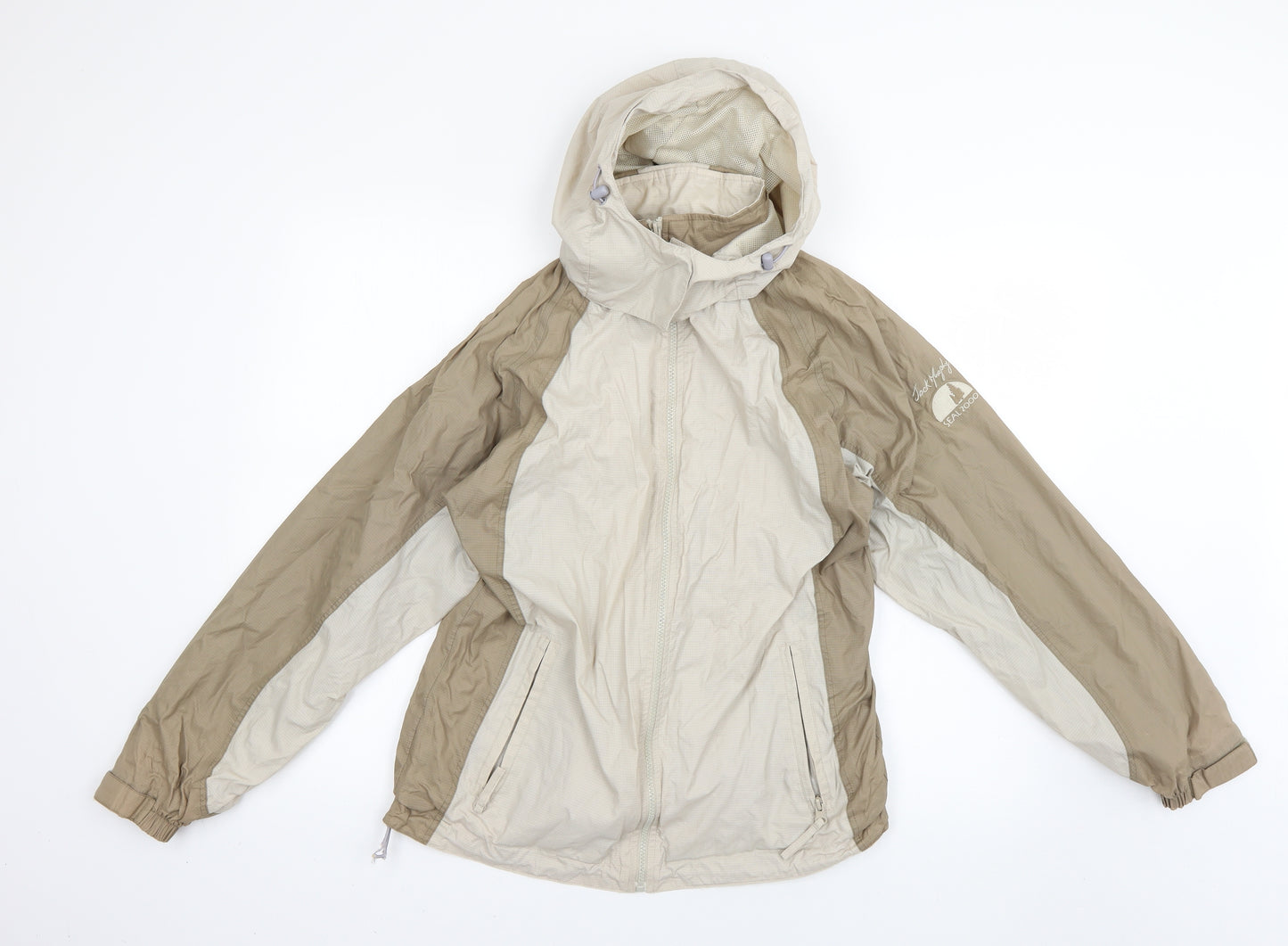 Outdoor Womens Beige   Rain Coat Coat Size 10