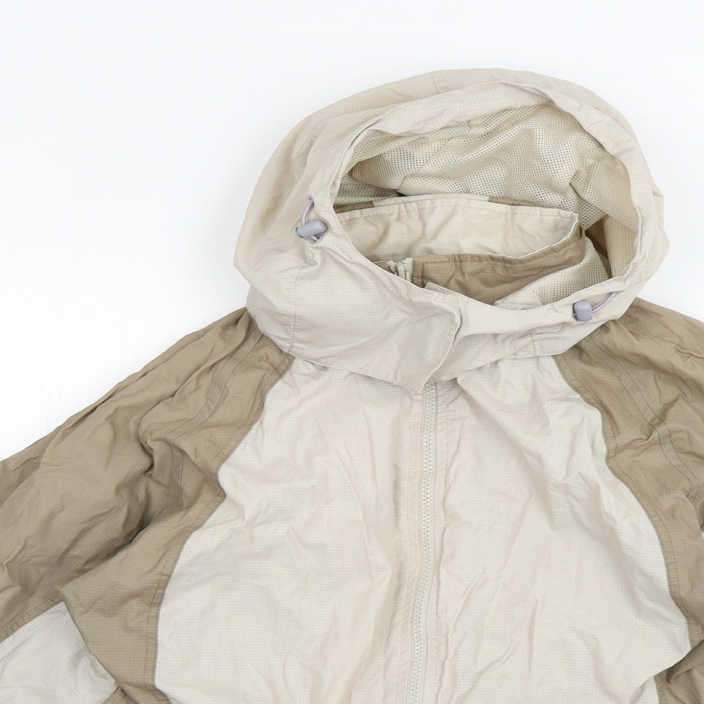 Outdoor Womens Beige   Rain Coat Coat Size 10